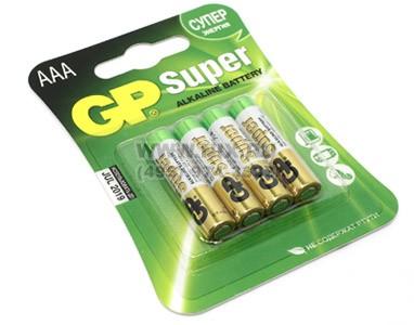 GP Ultra/Super 24AU/24A-4 (LR03) Size AAA,  (alkaline) . 4 