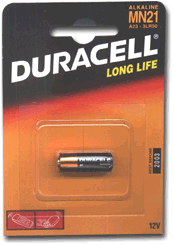 Duracell MN21 (3LR50) 12V,  (alkaline)    