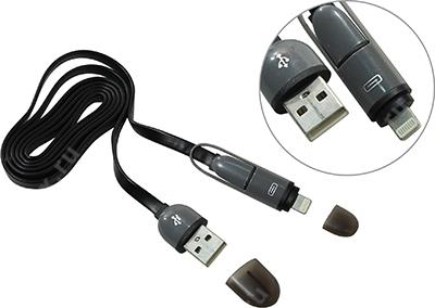 KS-is KS-285G-B  USB--Lightning/micro-B 1