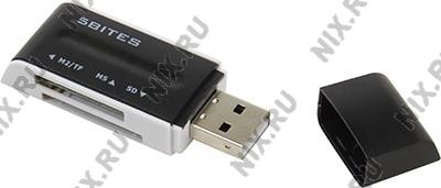 5bites RE(2)-102BK USB2.0 MMC/SDHC/microSD/MS(/PRO/Duo/M2) Card Reader/Writer