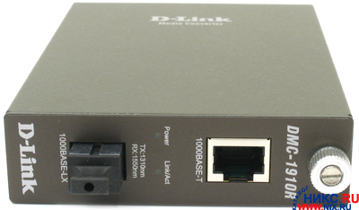 D-Link DMC-1910R /A9A 1000Base-T to SM 1000Base-LX Media Converter (1UTP, 1SC, SM)