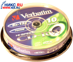 CD-RW Verbatim 700Mb 12x sp. .10    43480