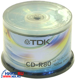 CD-R TDK 700Mb 52x sp. .50   