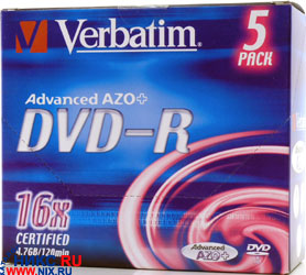 DVD-R Disc Verbatim 4.7Gb 16x 43547/43557