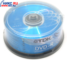 DVD-R Disc TDK 4.7Gb 16x . 25   