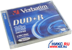 DVD+R Disc Verbatim 4.7Gb 16x 43556/43657/43515