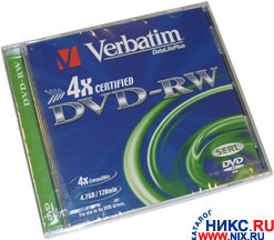 DVD-RW Disc Verbatim 4.7Gb 4x 43635