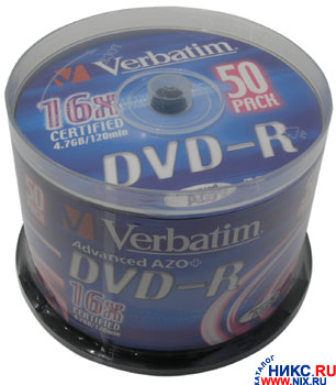 DVD-R Disc Verbatim 4.7Gb 16x . 50    43548