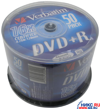 DVD+R Disc Verbatim 4.7Gb 16x . 50    43550