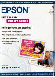 EPSON S041054 A6  Photo Quality Card (50 , 190 /2)