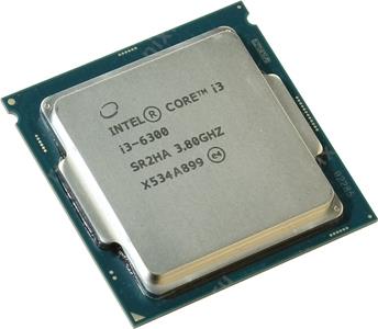 CPU Intel Core i3-6300  3.8 GHz/2core/SVGA HD Graphics 530/0.5+ 4Mb/51W/8 GT/s LGA1151