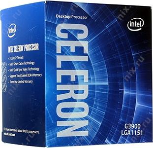 CPU Intel Celeron G3900 BOX 2.8 GHz/2core/SVGA HD Graphics 510/0.5+2Mb/51W/8GT/s LGA1151