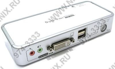 Multico EW-K2402DU 2-port DVI USB KVM Switch with Cable(.USB+USB+DVI-I+Audio)+..