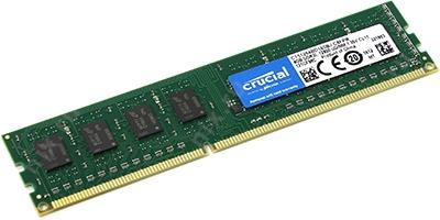 Crucial CT51264BD160BJ DDR3 DIMM 4Gb PC3-12800 CL11, Low Voltage