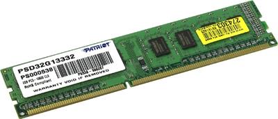 Patriot PSD32G13332 DDR3 DIMM 2Gb PC3-10600 CL9