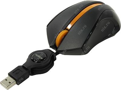 A4Tech Mouse D-311-3 Black+Orange (RTL) USB 3btn+Rol