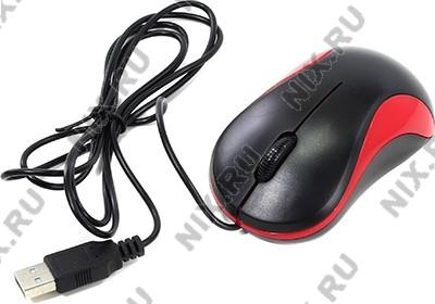 OKLICK Optical Mouse 115S Black&Red (RTL) USB 3btn+Roll,  711637