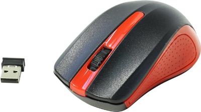 OKLICK Wireless Optical Mouse 485MW Black&Red (RTL) USB 3btn+Roll 997828