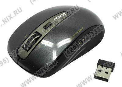 RAPOO Wireless Laser Mouse 3920P Black USB 6btn+Roll,  12070