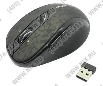 RAPOO Wireless Optical Mouse 7100P Black USB 6btn+Roll,  10829