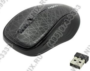 RAPOO Wireless Optical Mouse 3100P Black USB 3btn+Roll,  10688