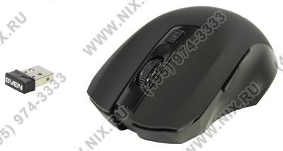SVEN Wireless Optical Mouse RX-350 Wireless Black (RTL) USB 6btn+Roll