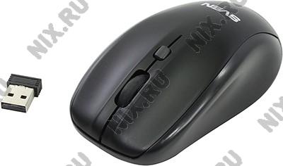 SVEN Wireless Optical Mouse RX-305 Wireless Black (RTL) USB 4btn+Roll