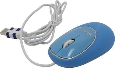 SVEN Optical Mouse RX-555 Silent Antistress Blue (RTL) USB 3btn+Roll