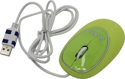 SVEN Optical Mouse RX-555 Silent Antistress Green (RTL) USB 3btn+Roll