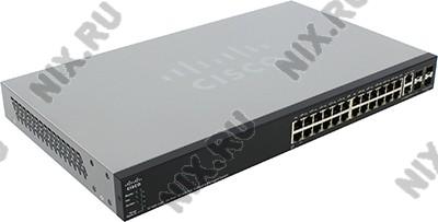 Cisco SF500-24P-K9-G5  (24UTP 100Mbps PoE + 2Combo 1000BASE-T/SFP + 2SFP)