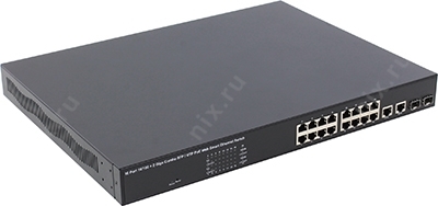 MultiCo EW-P716162IW Web Managed PoE Switch (16UTP 100Mbps+ 2Combo 1000BASE-T/SFP)