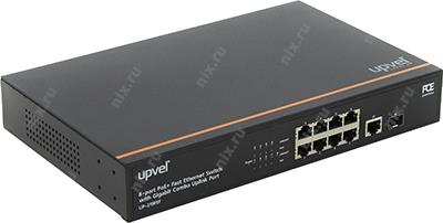 UPVEL UP-219FEF 8-port Fast Ethernet PoE+ Switch (8UTP 100Mbps PoE+ 1UTP 1000Mbps/SFP)
