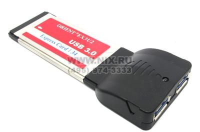 Orient EX3U2 Adapter Express Card/34mm--USB3.0 2 port + ..