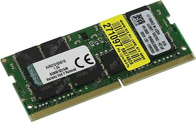 Kingston KVR21S15D8/16 DDR4 SODIMM 16Gb PC4-17000 CL15 (for NoteBook)