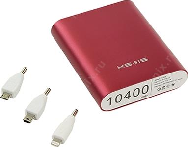   KS-is Power Bank KS-239 Red (USB 2.1A, 10400mAh, 3 , Li-lon)