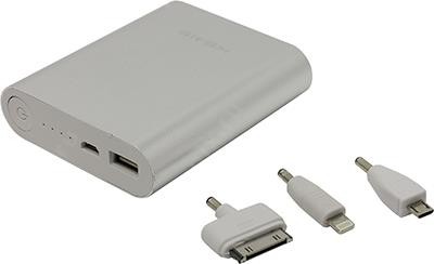   KS-is Power Bank KS-239 Silver (USB 2.1A, 10400mAh, 3 , Li-lon)