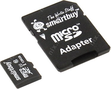 SmartBuy SB128GBSDCL10-01 microSDXC 128Gb Class10 + microSD--SD Adapter