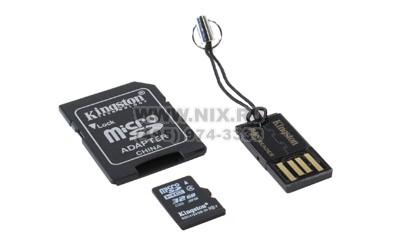 Kingston MBLY4G2/32GB microSDHC Memory Card 32Gb Class4+ microSD--SD+ USB-microSD