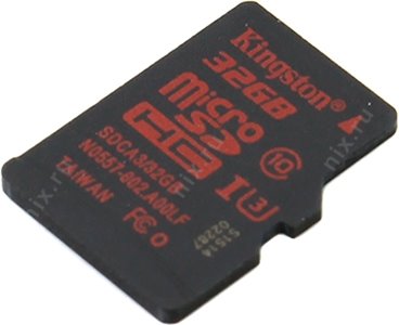 Kingston SDCA3/32GBSP microSDHC Memory Card 32Gb UHS-I U3