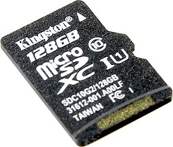 Kingston SDC10G2/128GBSP microSDXC Memory Card 128Gb UHS-I U1 Class10