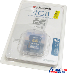 Kingston SD4/4GBSDHC Memory Card 4Gb Class4