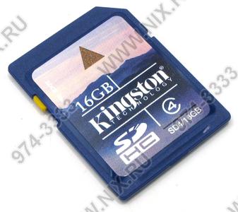 Kingston SD4/16GB SDHC Memory Card 16Gb Class4