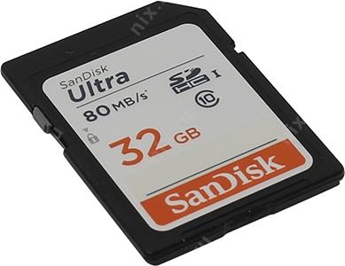 SanDisk Ultra SDSDUNC-032G-GN6IN SDHC Memory Card 32Gb UHS-I U1 Class10