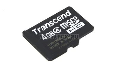 Transcend TS4GUSDC4 microSDHC 4Gb Class4