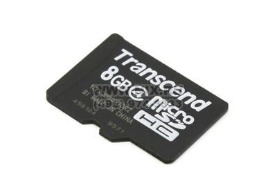 Transcend TS8GUSDC4 microSDHC Memory Card 8Gb Class4