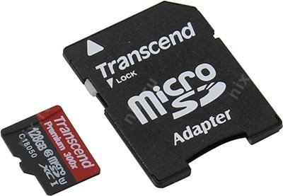 Transcend TS128GUSDU1 microSDXC 128Gb UHS-I Class10 + microSD--SD Adapter