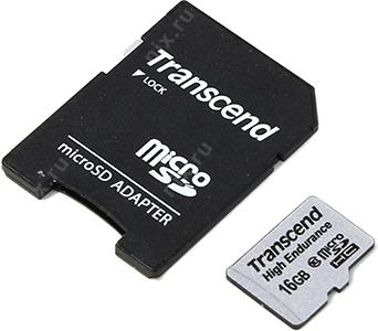 Transcend TS16GUSDHC10V microSDHC 16Gb Class 10 + microSD--SD Adapter