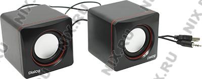  Dialog Colibri AC-04UP Black-Red (2x3W,   USB)
