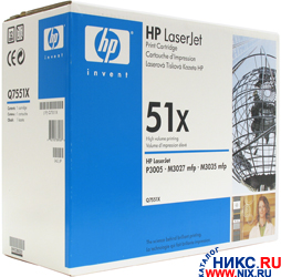  HP Q7551X (51X) BLACK  HP LJ P3005, M3027mfp, M3035mfp ( )