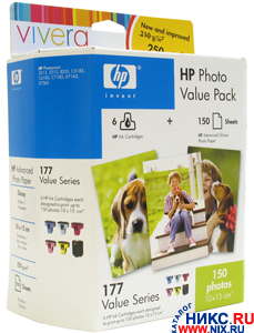 HP SD411HE (Q7967HE)Photo Value Pack( HP 177-6+Adv. Photo Paper,150 .,10x15,.,250/2)